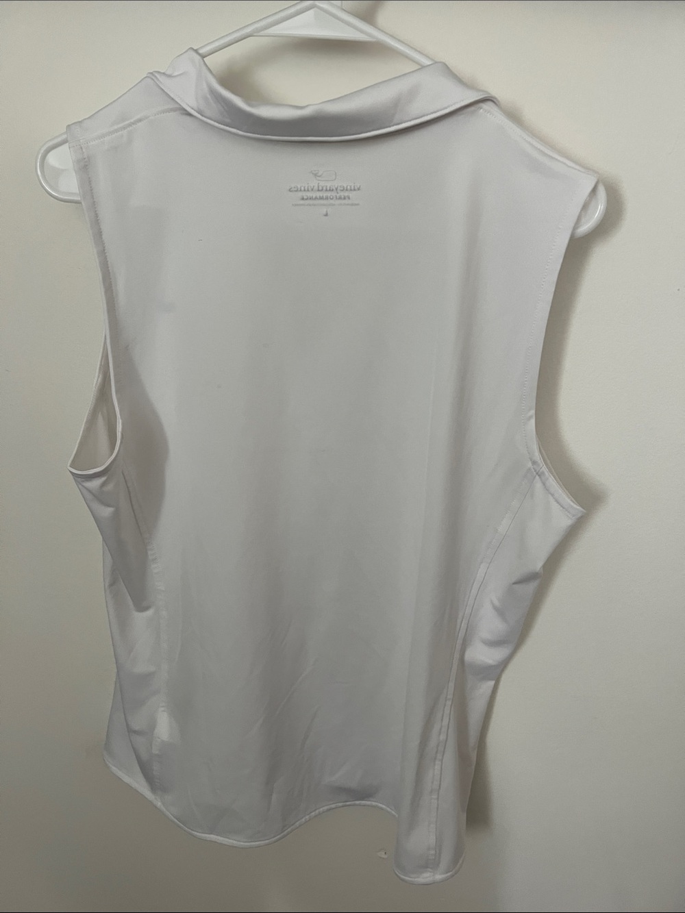 Vineyard Vines White Women's Sleeveless Golf/Tennis Performance Polo Tank - Picture 3 of 3